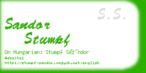 sandor stumpf business card